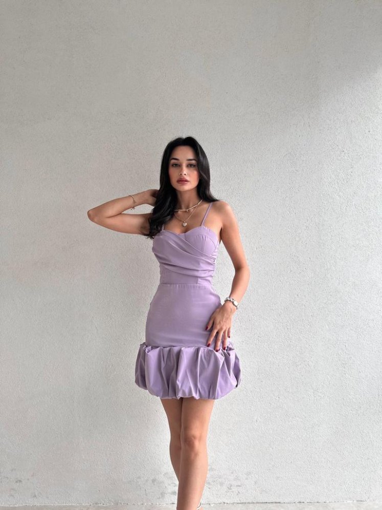  ARNOLD Elbise 3829 - Lila - Mooi Butik