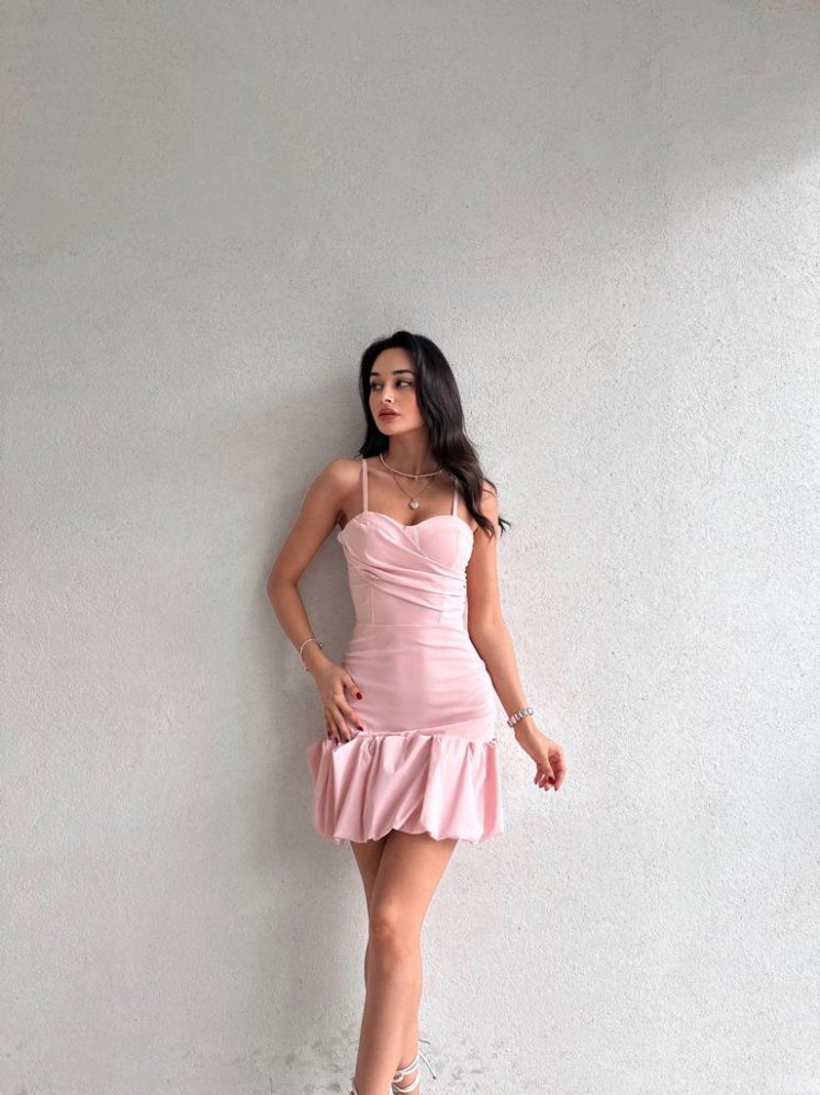 ARNOLD Elbise 3829 - Pudra - Mooi Butik