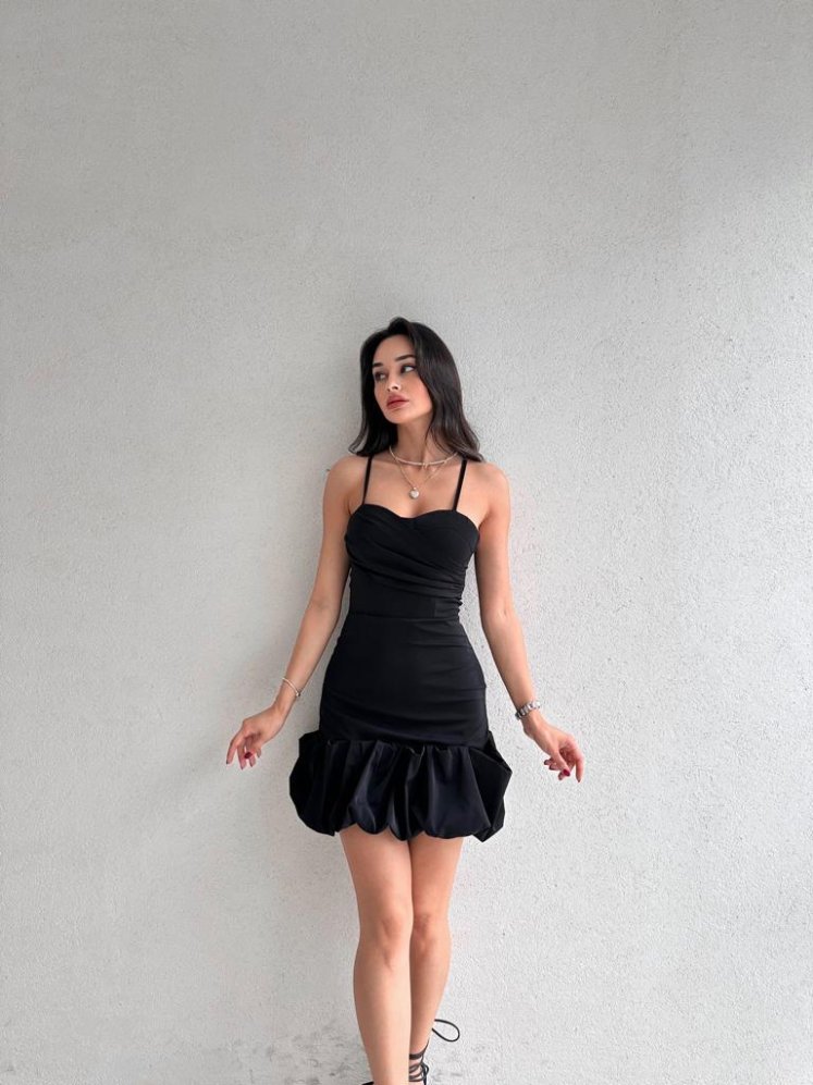 ARNOLD Elbise 3829 - Siyah - Mooi Butik