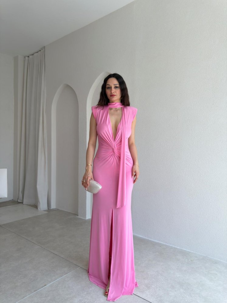 GOSH Maxi Elbise 6365 - Pembe - Mooi Butik
