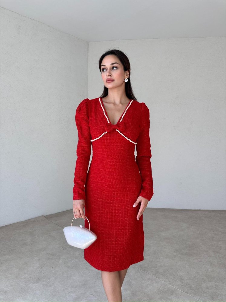 GRAFF Midi Elbise 2199 - Kırmızı - Mooi Butik