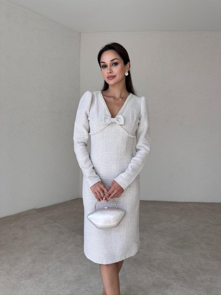 GRAFF Midi Elbise 2199 - Ekru - Mooi Butik