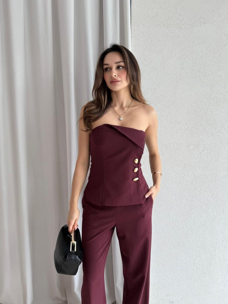 GRAPE Takım 4712 - Bordo - Mooi Butik