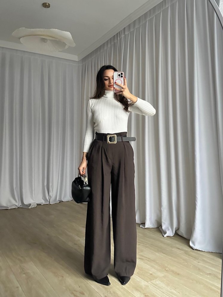 GRASİA Pantolon 8695 - Acı Kahve - Mooi Butik