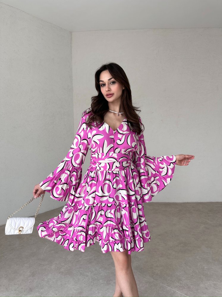 GREGORY Mini Elbise 5711 - Pembe - Mooi Butik