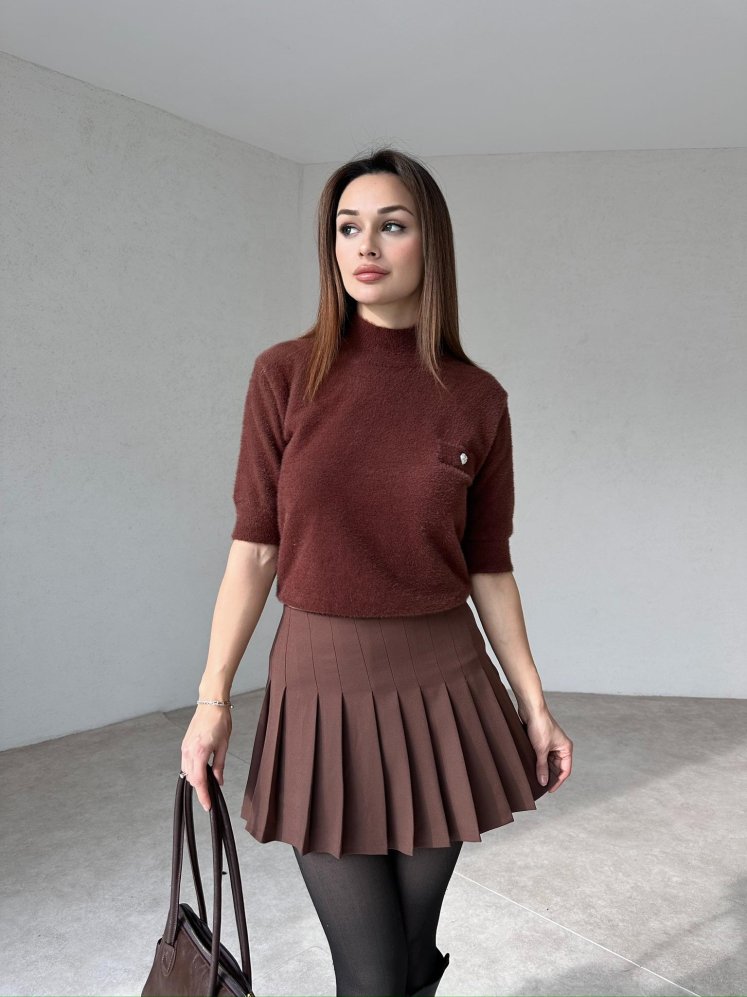 GRETEL Şort Etek 4759 - Kahverengi - Mooi Butik