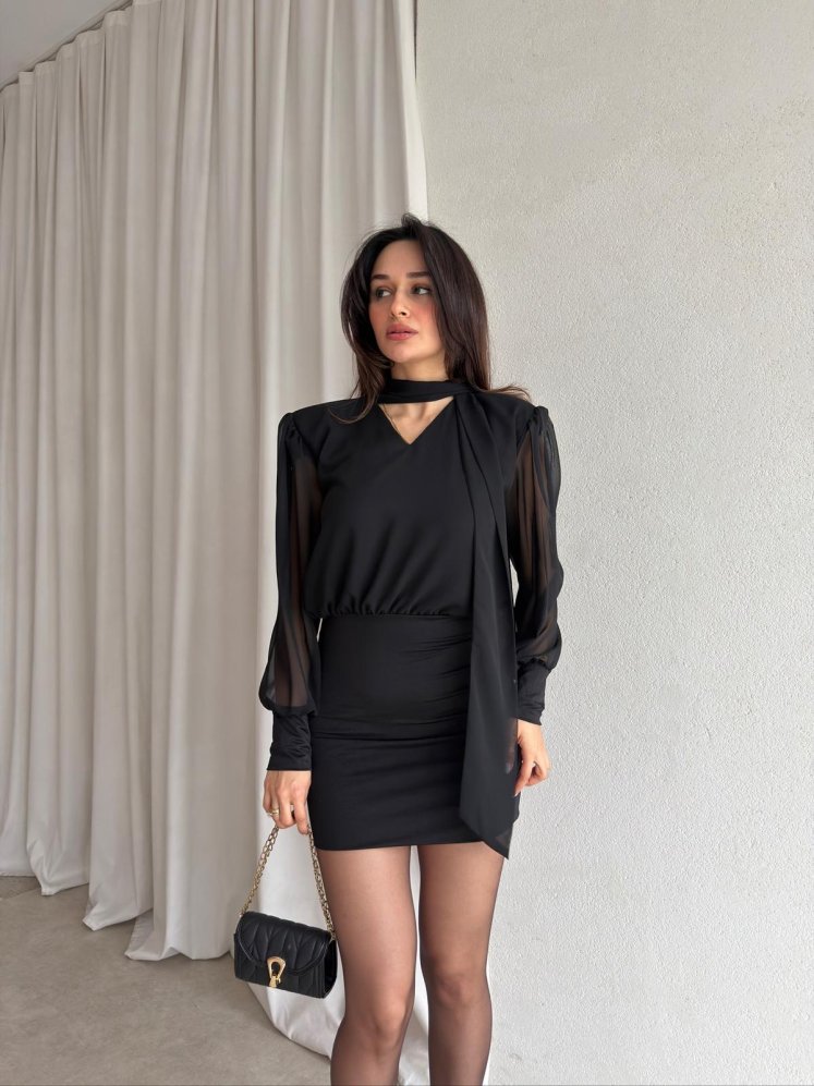 HADES Mini Elbise 8856 - Siyah - Mooi Butik