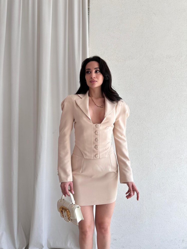 HAWEN Takım 4385 - Bej - Mooi Butik