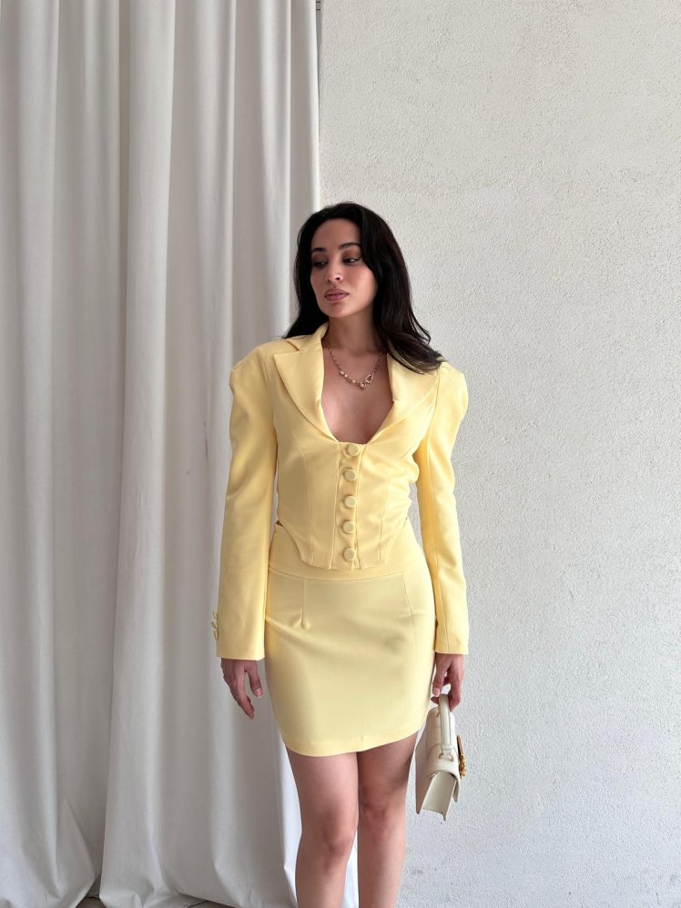 HAWEN Takım 4385 - Sarı - Mooi Butik