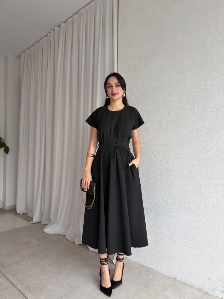 HELEN Midi Elbise 8881 - Siyah - Mooi Butik