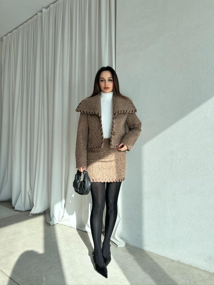 HOLGER Takım 9968 - Kahverengi - Mooi Butik