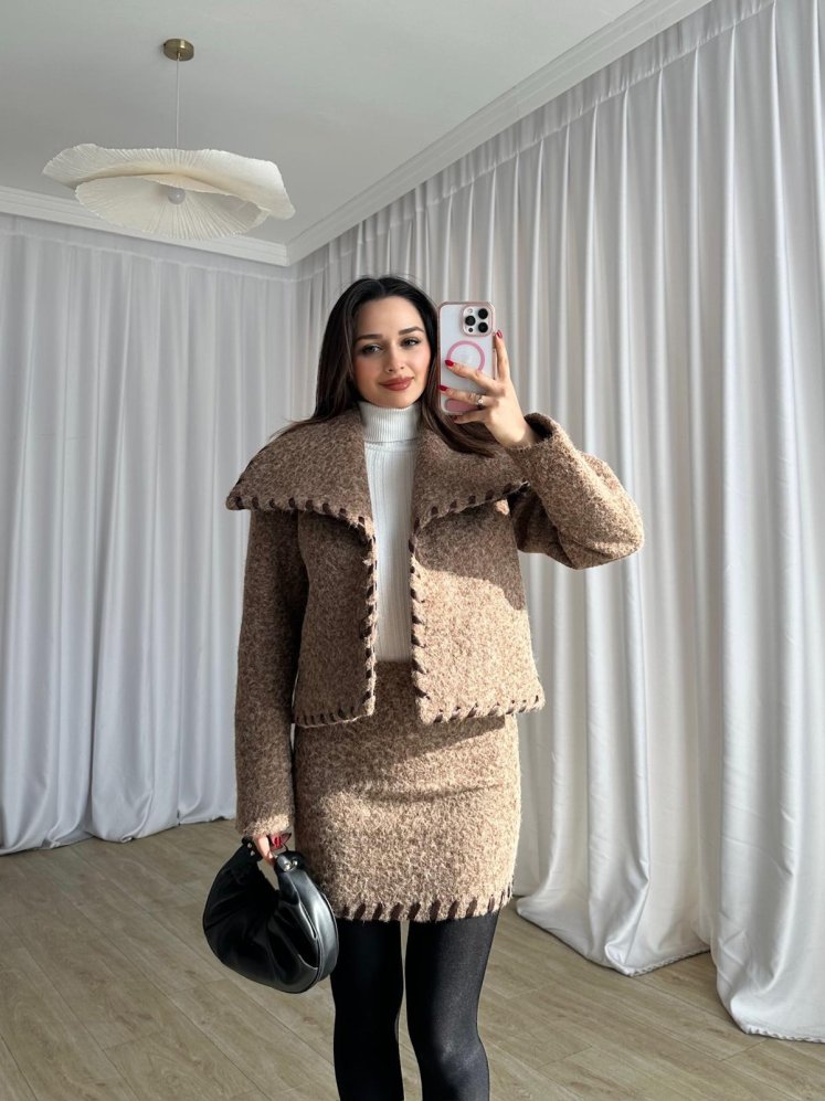 HOLGER Takım 9968 - Kahverengi - Mooi Butik