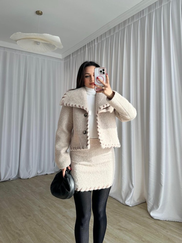 HOLGER Takım 9968 - Krem - Mooi Butik