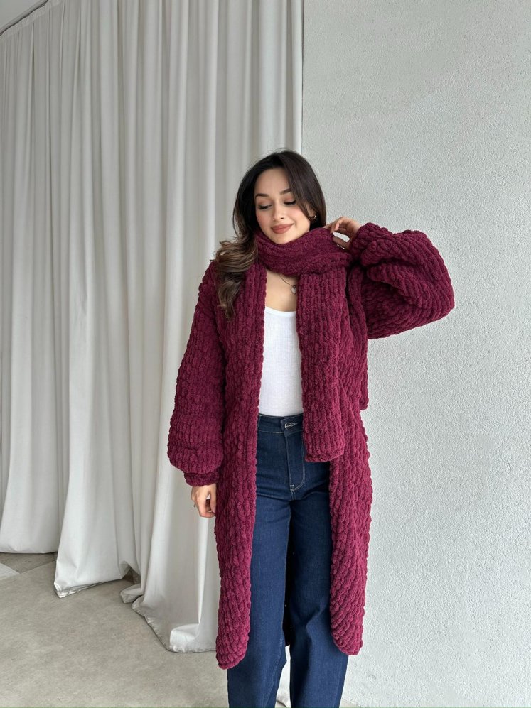 Homemade DAVİD Hırka 8811 - Bordo - Mooi Butik