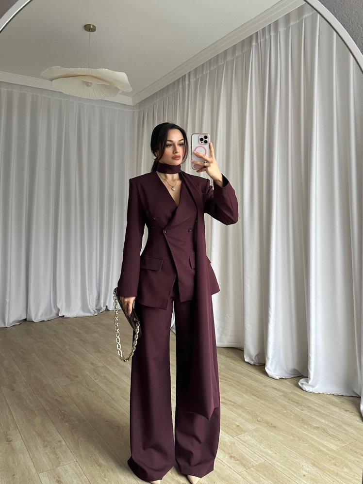 İCON Takım 8382 - Bordo - Mooi Butik