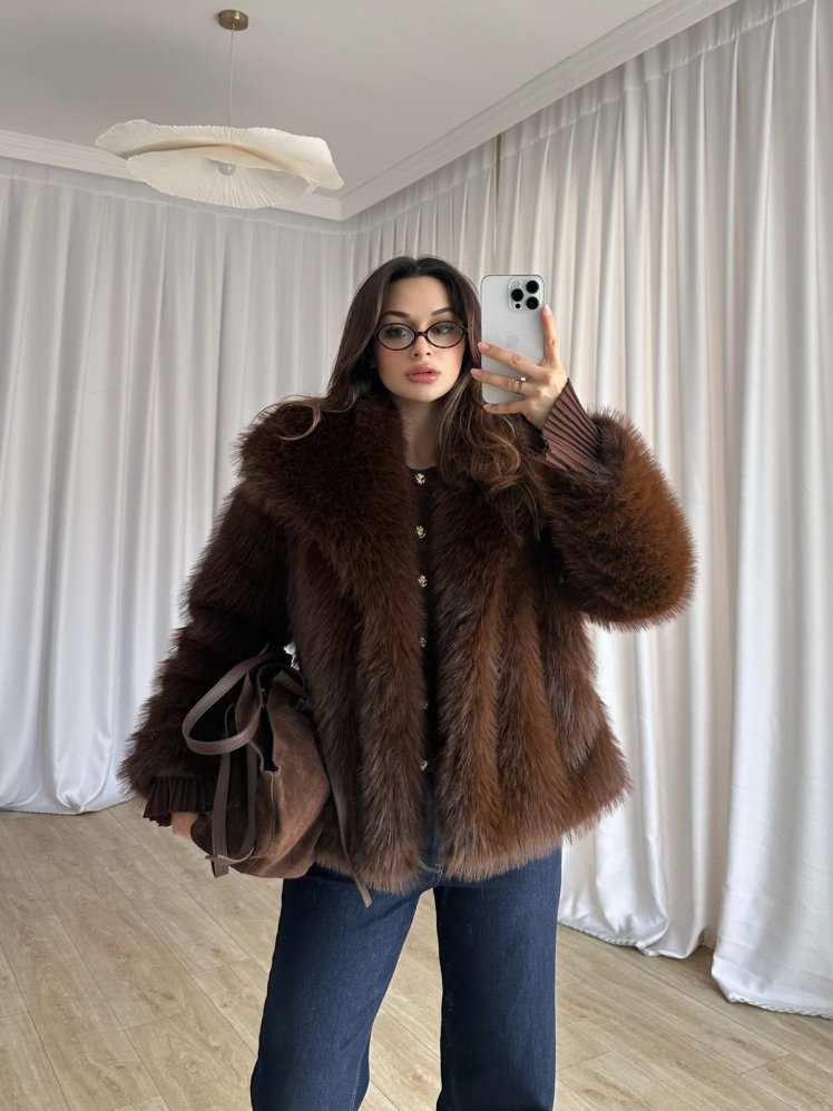 İDOLE Kürk 8552 - Acı Kahve - Mooi Butik