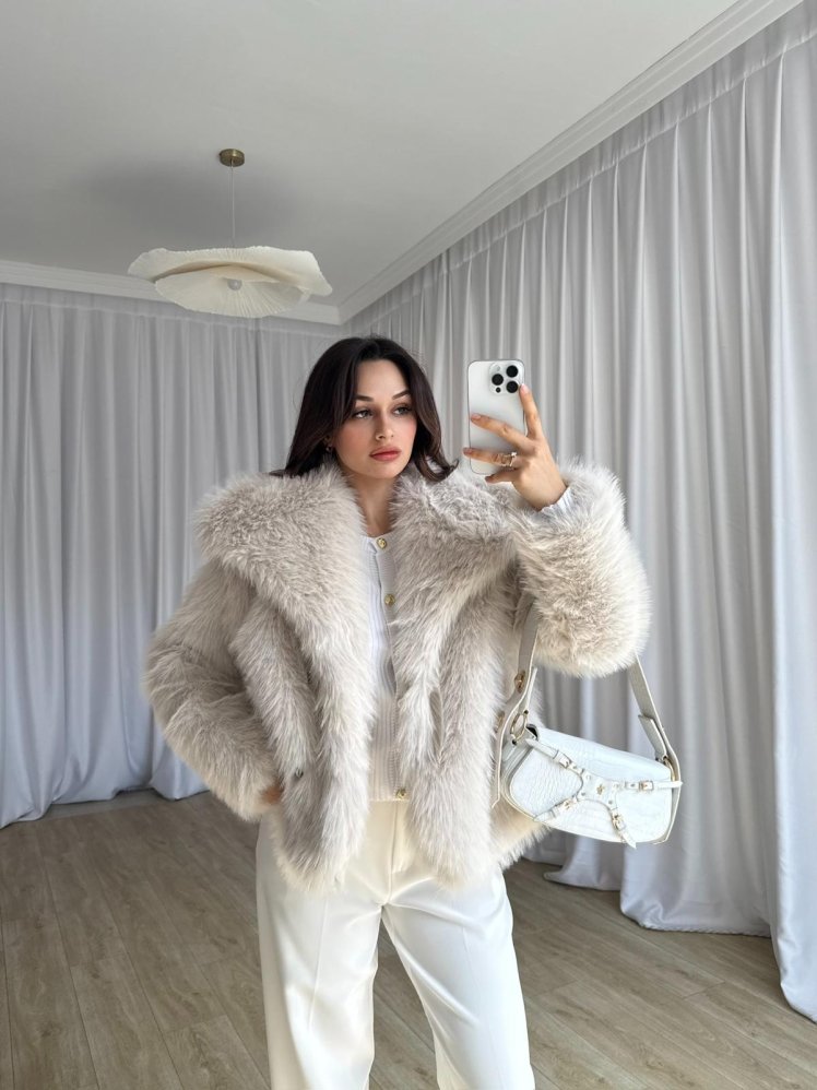 İDOLE Kürk 8552 - Krem - Mooi Butik