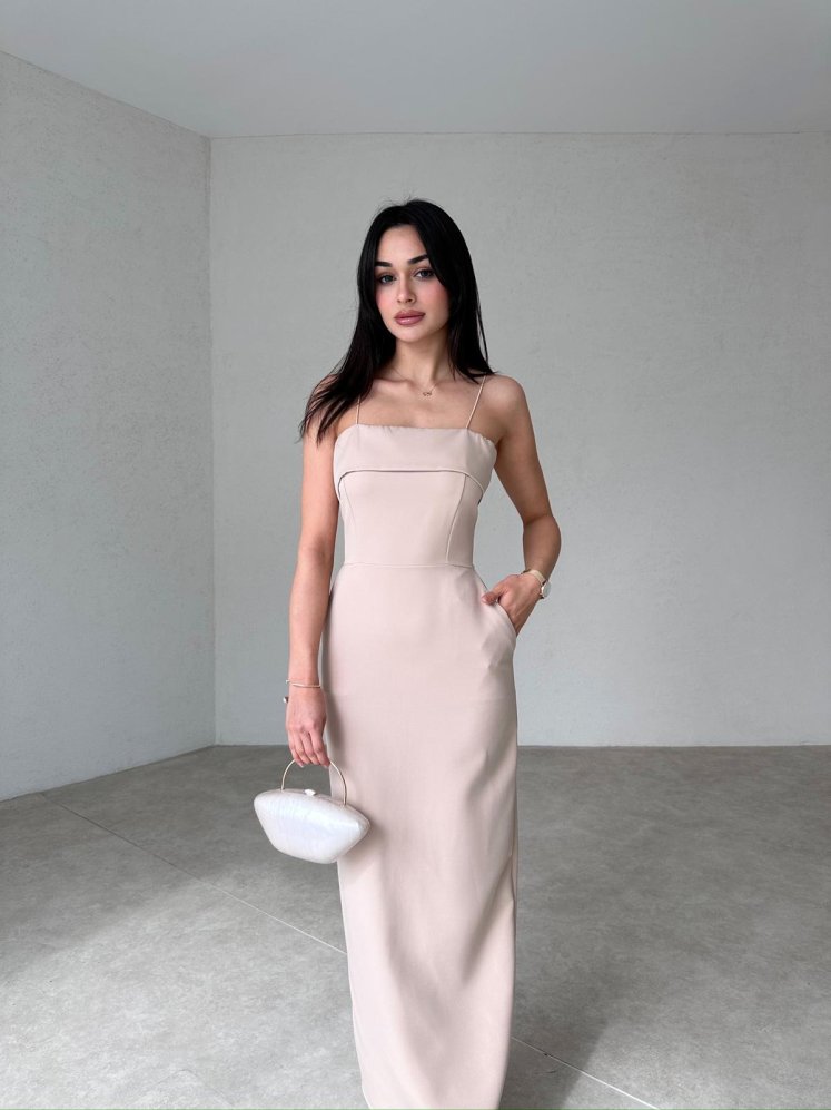 CAMERON Elbise 3278 - Krem - Mooi Butik