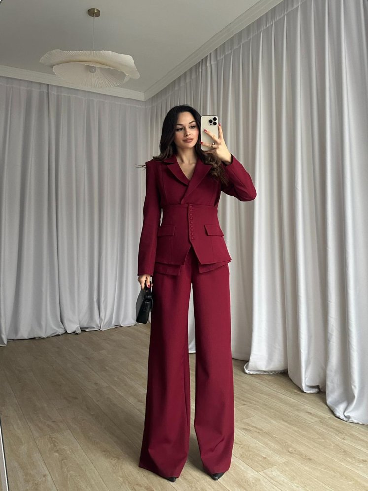 JANSET Üçlü Takım 8779 - Bordo - Mooi Butik