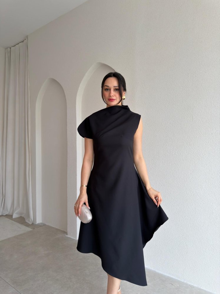 JARRİEL Midi Elbise 8091 - Mürdüm - Mooi Butik