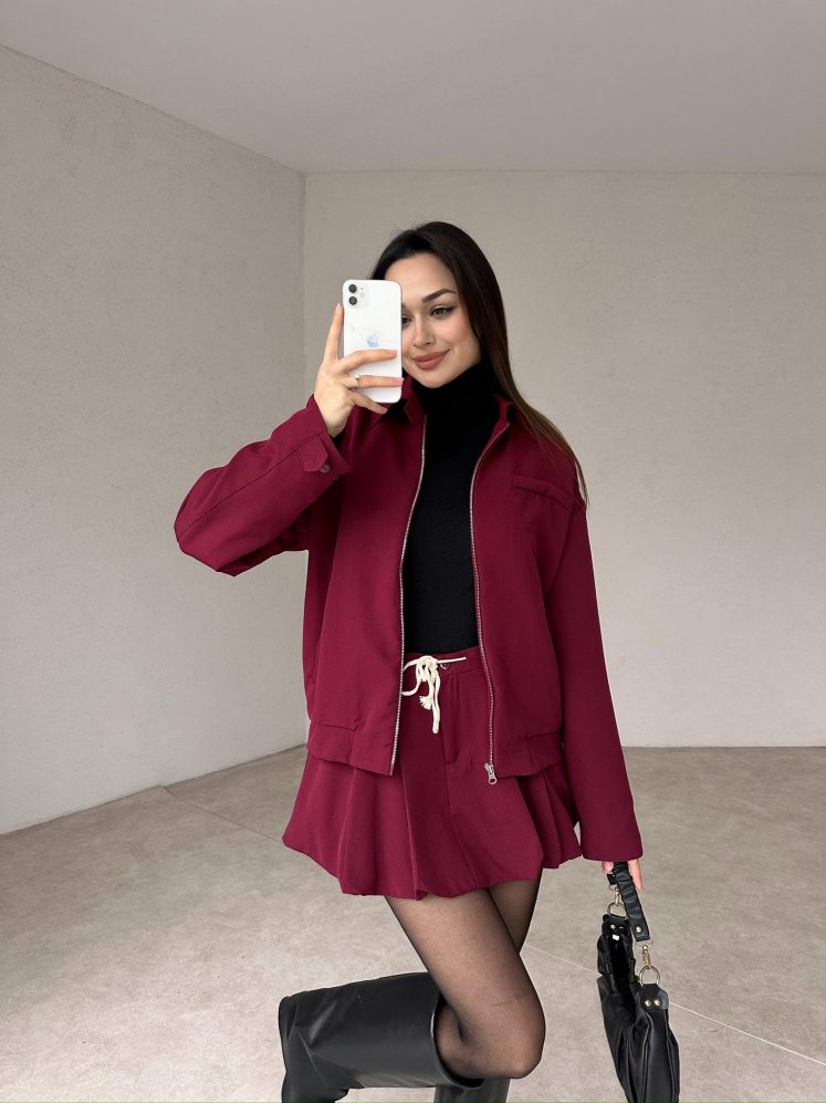 JASON Takım 0813 - Bordo - Mooi Butik