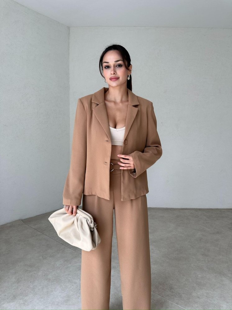 JASPER Takım 3876 - Camel - Mooi Butik