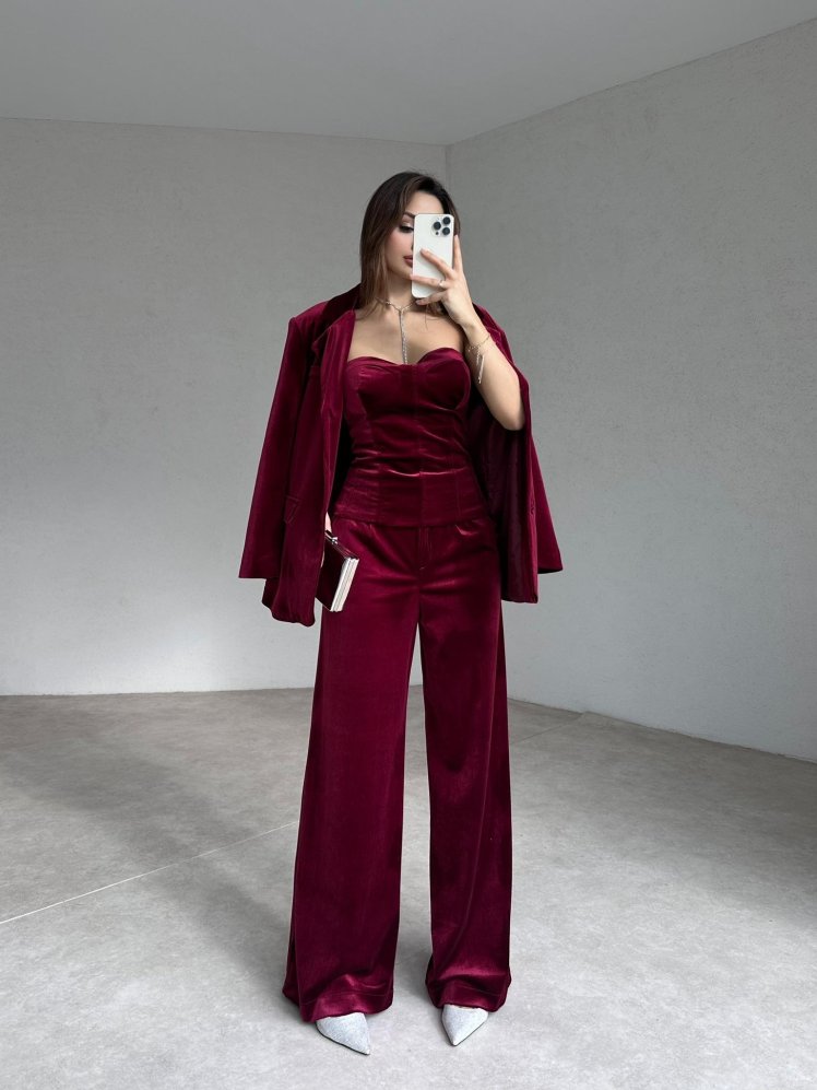JAVİER Takım 5853 - Bordo - Mooi Butik