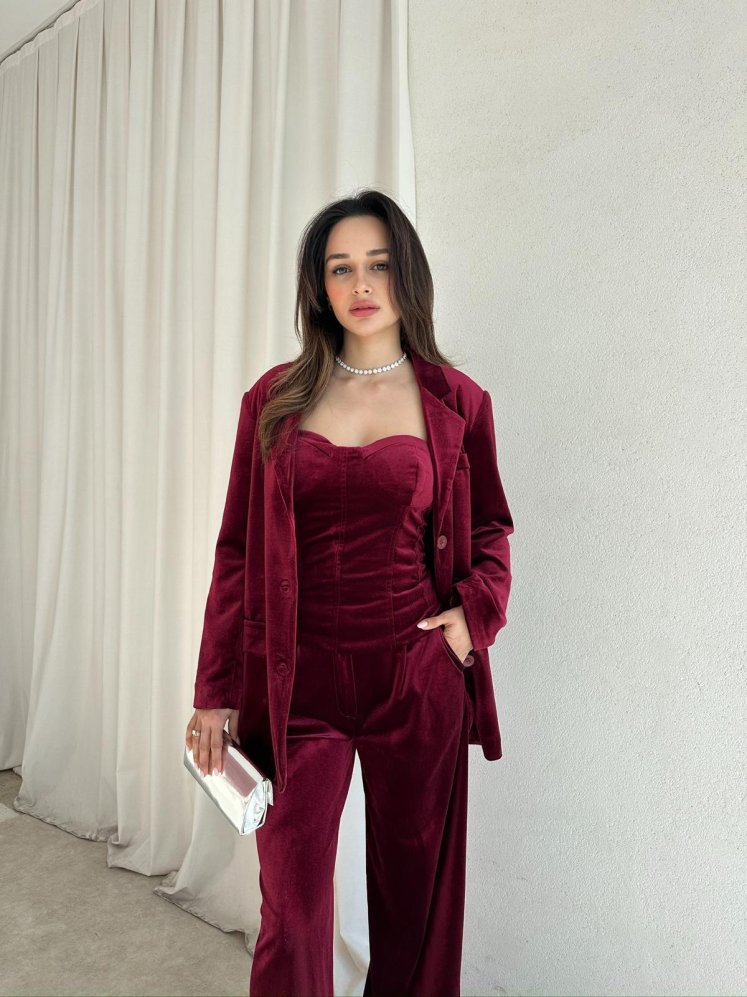 JAVİER Takım 5853 - Bordo - Mooi Butik