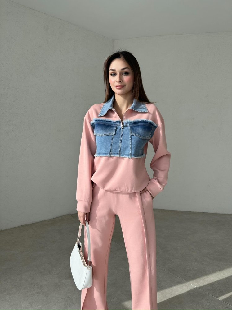 Jean Garnili CULPO Takım 3015 - Pudra - Mooi Butik