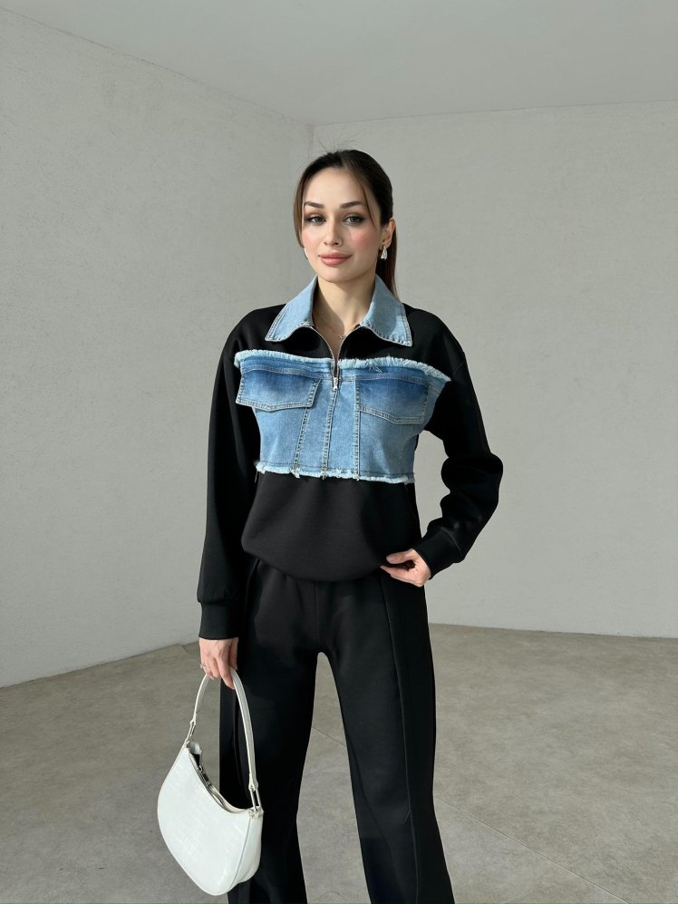 Jean Garnili CULPO Takım 3015 - Siyah - Mooi Butik