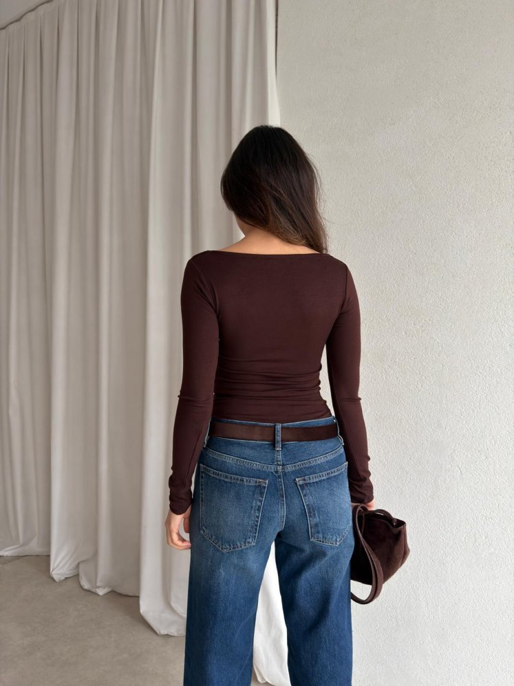 JESSİE Bodysuit 8861 - Acı Kahve - Mooi Butik (1)