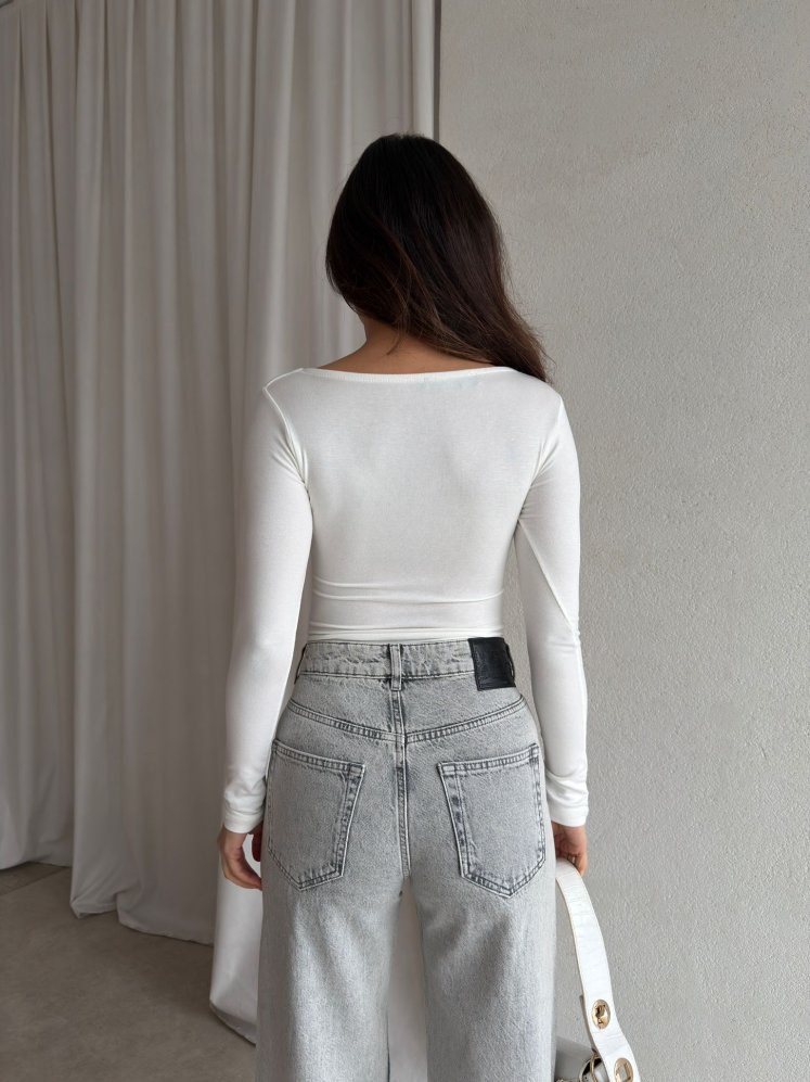 JESSİE Bodysuit 8861 - Beyaz - Mooi Butik (1)