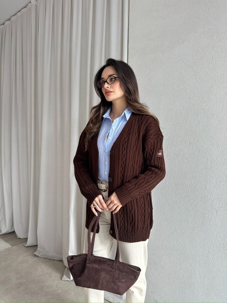 JOHN Triko Hırka 8247 - Acı Kahve - Mooi Butik