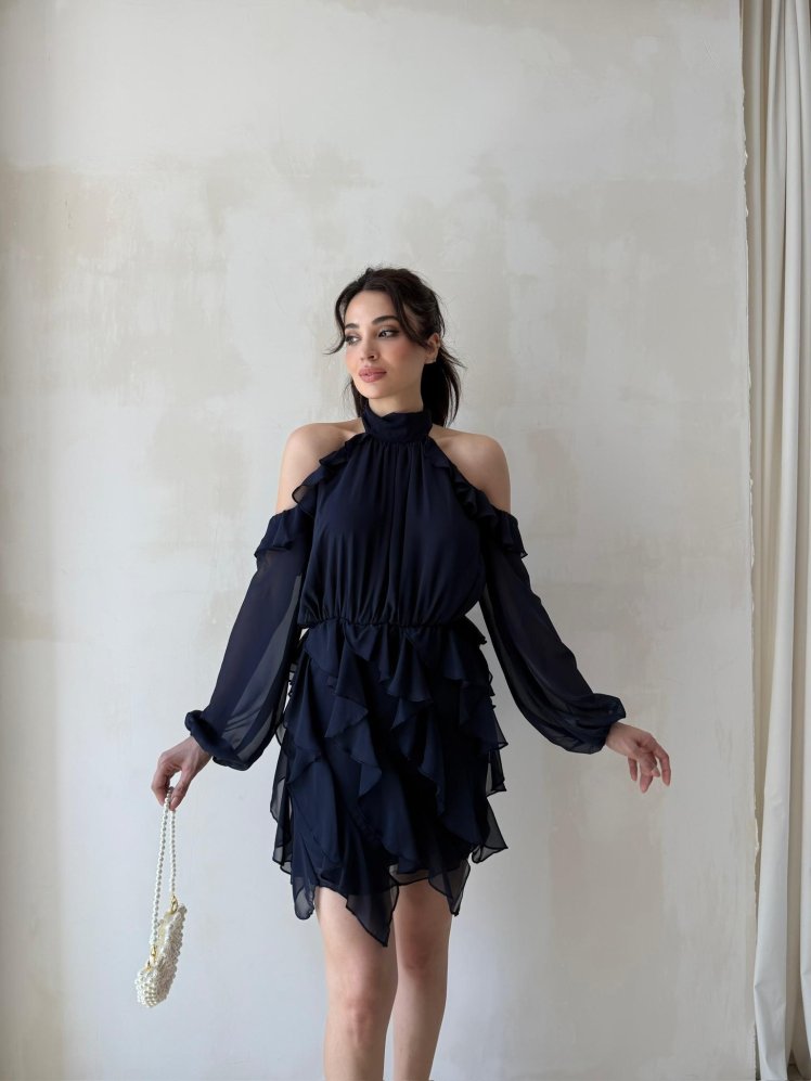 JONES Mini Elbise 8323 - Lacivert - Mooi Butik