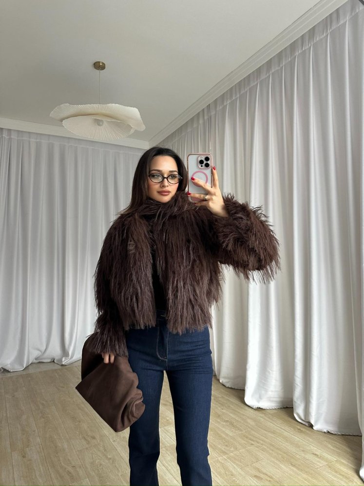 JOSEF Atkılı Kürk 8319 - Acı Kahve - Mooi Butik