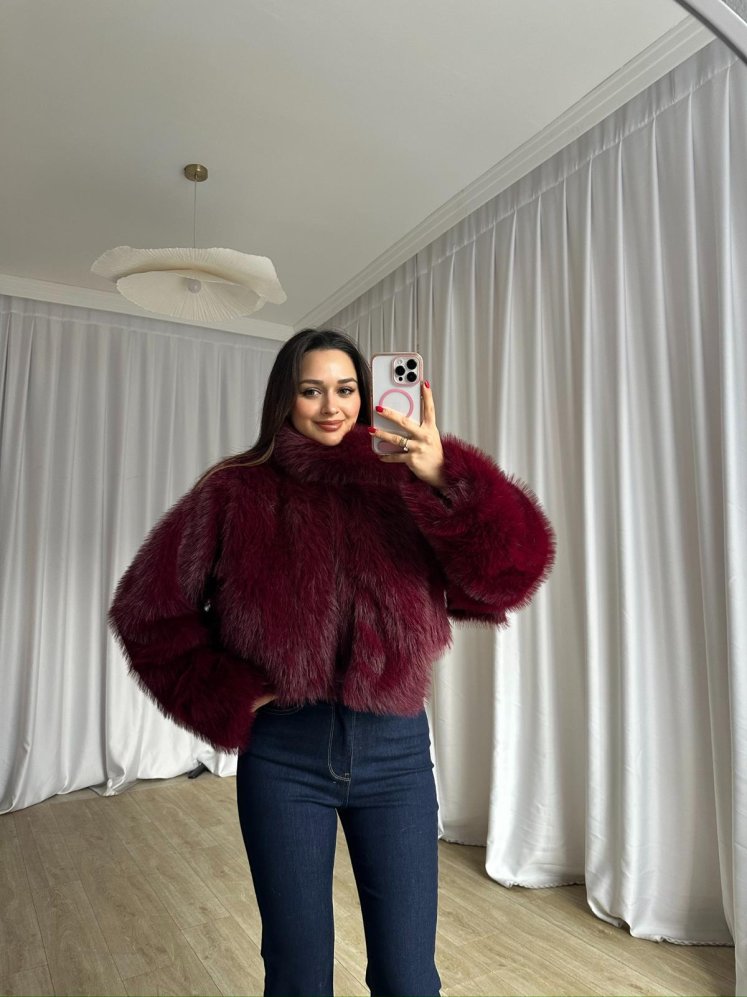 JOSEF Atkılı Kürk 8319 - Bordo - Mooi Butik