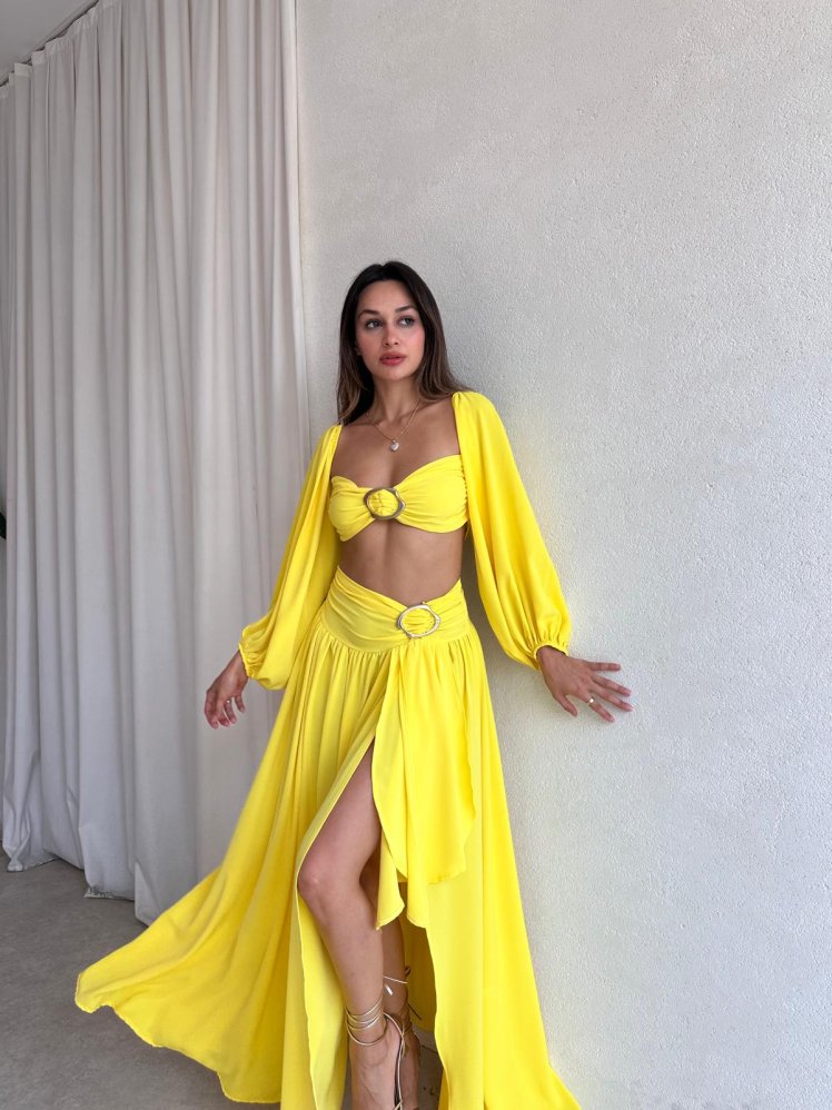 JOYCE Takım 9503 - Sarı - Mooi Butik