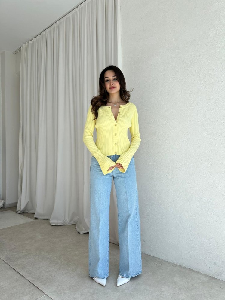 JUDGE Hırka 8341 - Sarı - Mooi Butik (1)