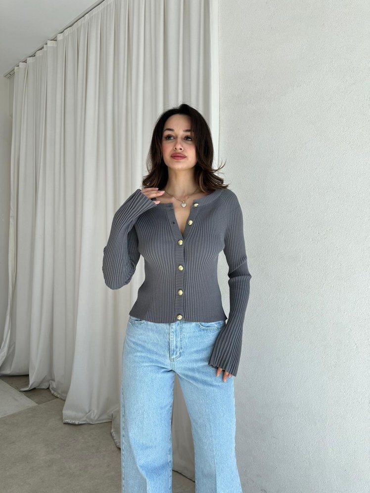 JUDGE Hırka 8341 - Gri - Mooi Butik