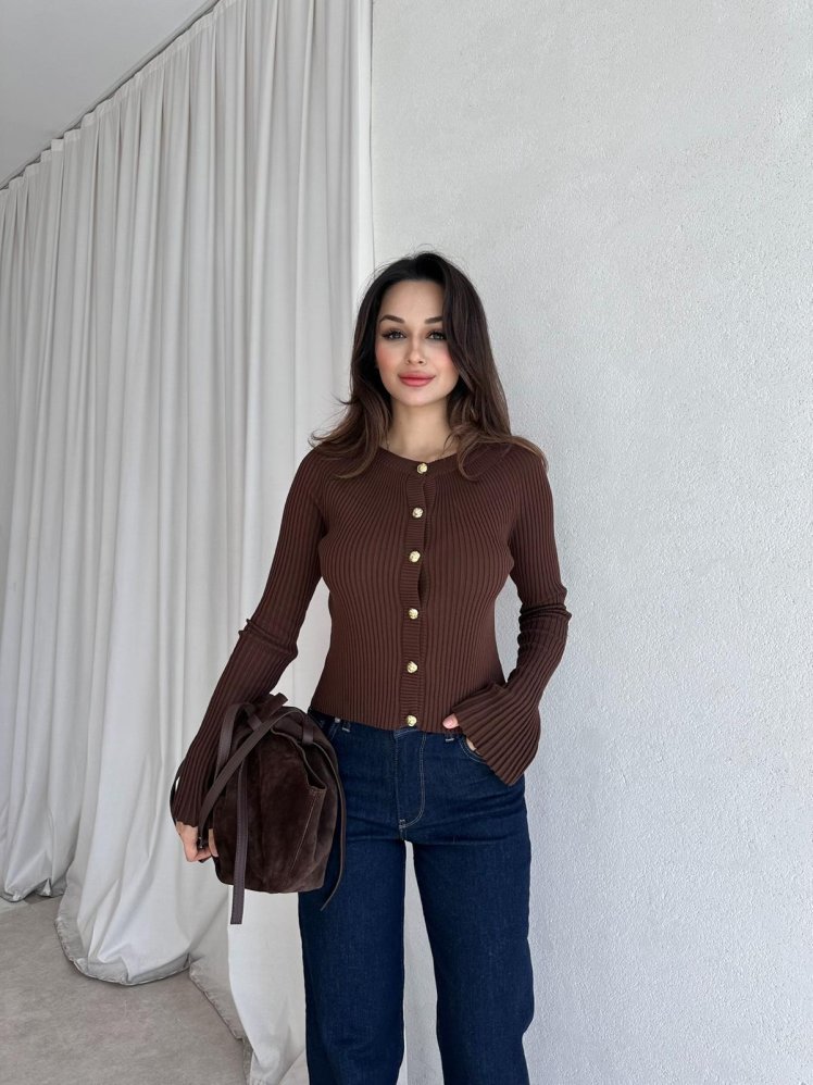 JUDGE Hırka 8341 - Acı Kahve - Mooi Butik