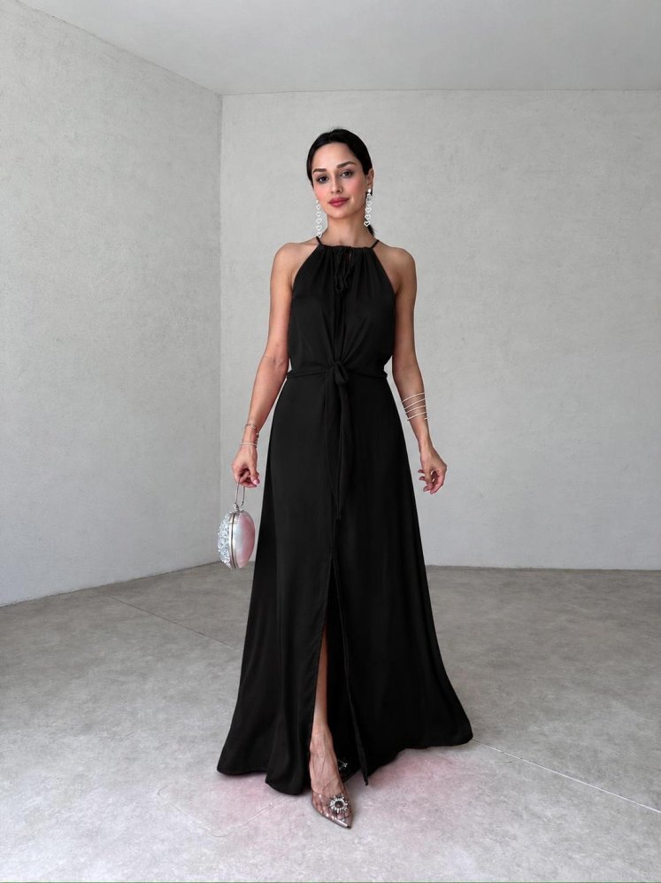 KAFKA Maxi Elbise 0032 - Siyah - Mooi Butik