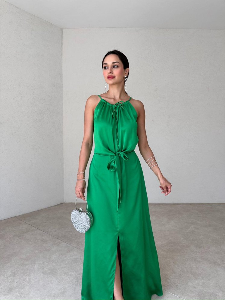 KAFKA Maxi Elbise 0032 - Yeşil - Mooi Butik