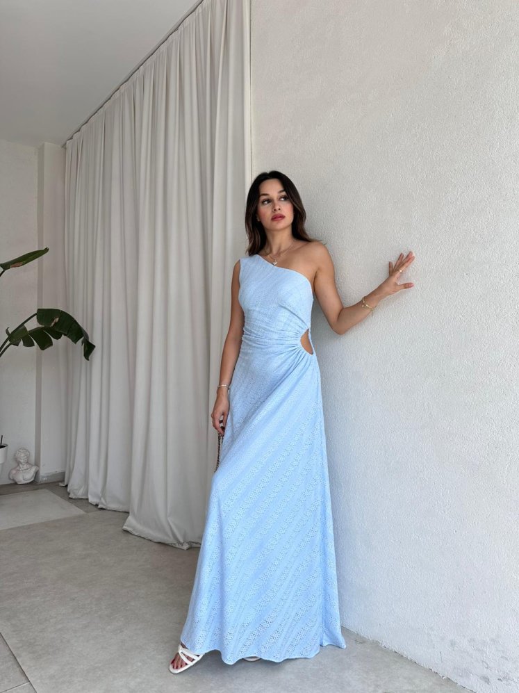 KAHLO Elbise 8120 - Mavi - Mooi Butik