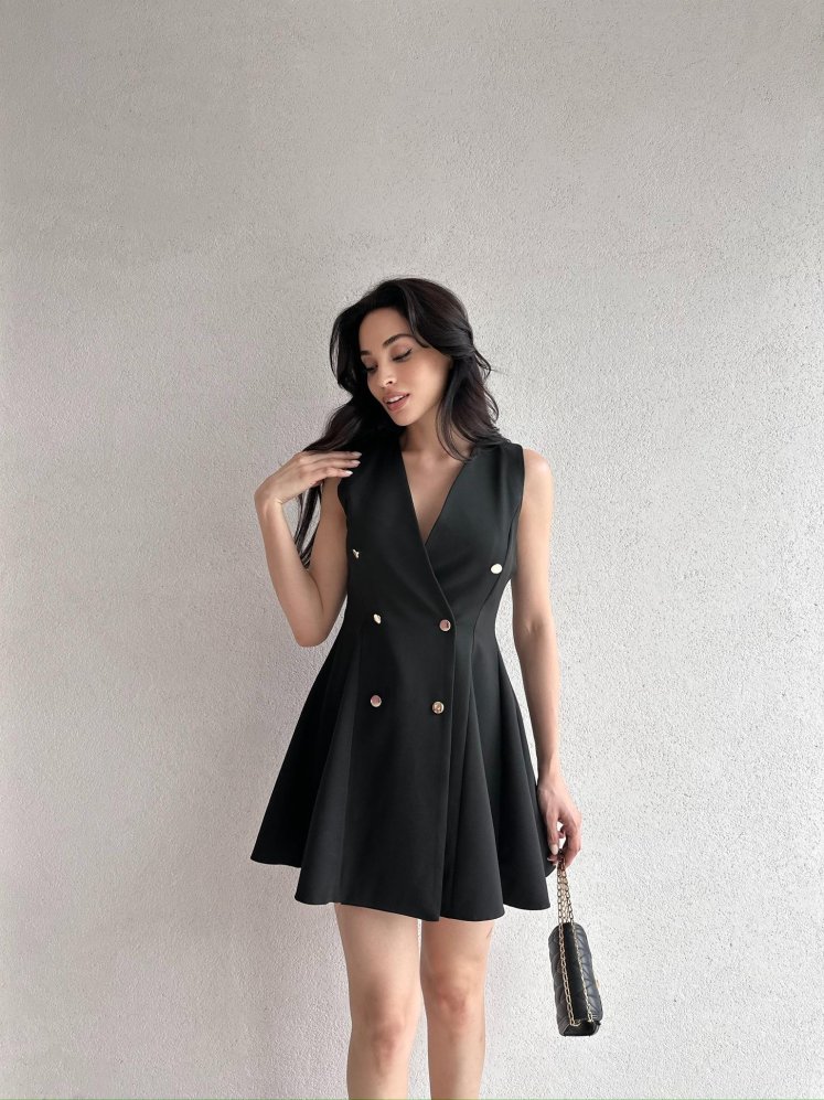 KATHİA Mini Elbise 9764 - Siyah - Mooi Butik