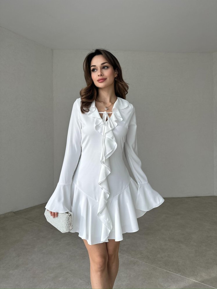 KEATS Mini Elbise 7484 - Beyaz - Mooi Butik