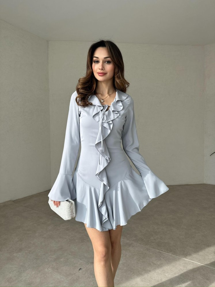 KEATS Mini Elbise 7484 - Gri - Mooi Butik