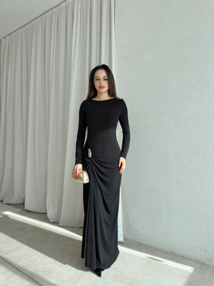 KELLY Elbise 8691 - Siyah - Mooi Butik