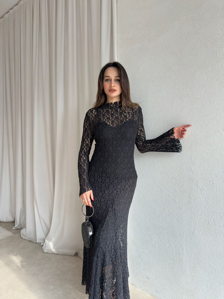 KETTY Elbise 8541 - Siyah - Mooi Butik