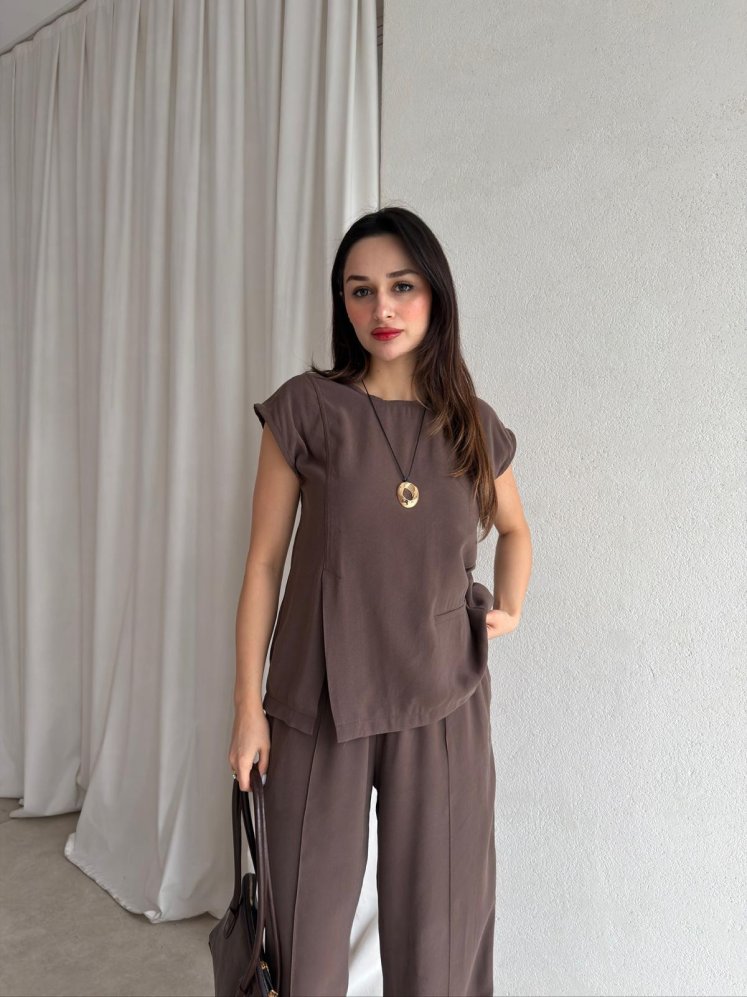 KİNG Takım 8766 - Acı Kahve - Mooi Butik