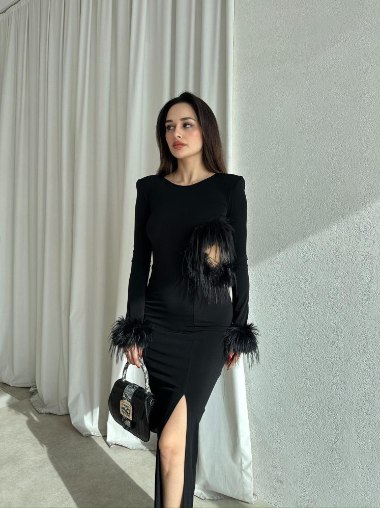 KLEİN Otriş Elbise 8729 - Siyah - Mooi Butik